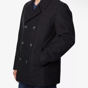 Men's Black Peacoat